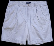 画像1: 00s ポロ ラルフローレン TYLER SHORT ツータック コットン チノ ショートパンツ アイボリー W42★153 ショーツ (1)