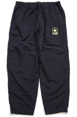 画像2: 米軍 U.S.ARMY ロゴ刺繍 APFU トレーニング ナイロンパンツ 黒★17 IPFU (2)