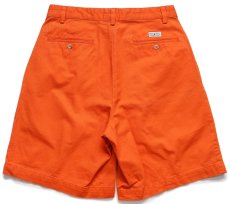 画像2: 90s ポロ ラルフローレン TYLER SHORT ツータック コットン チノ ショートパンツ オレンジ W30★144 ショーツ (2)