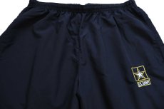 画像4: 15 米軍 U.S.ARMY ロゴ刺繍 APFU トレーニング ナイロンパンツ 黒 L/L★08 IPFU (4)