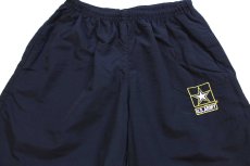 画像4: 18 米軍 U.S.ARMY ロゴ刺繍 APFU トレーニング ナイロンパンツ 黒 S/R★01 IPFU (4)