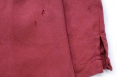 画像6: 00s Scully 刺繍入り ヨーク切り替え 半袖 シルク ウエスタンシャツ バーガンディ×マスタード S (6)