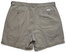 画像2: 90s メキシコ製 ポロ ラルフローレン ANDREW SHORT ツータック コットン チノ ショートパンツ グリーングレー W38★145 ショーツ (2)