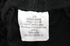 画像6: 15 米軍 U.S.ARMY ロゴ刺繍 APFU トレーニング ナイロンパンツ 黒 L/R★16 IPFU (6)