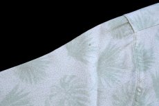 画像7: Nat Nast リーフ 総柄 半袖 シルク×コットンシャツ オフホワイト×薄緑 L (7)