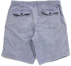 画像2: 00s ポロ ラルフローレン RELAXED FIT USED加工 コットン ショートパンツ ブルーグレー W34★164 ショーツ (2)