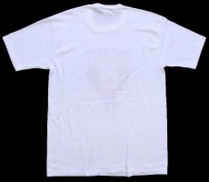 画像3: 80s BEAST ゴリラ ウエイトリフティング イラスト 染み込みプリント コットンTシャツ 白 (3)