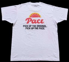 画像3: 90s USA製 NEW YORK CITY ! SALSA カウボーイ イラスト Pace ロゴ 両面プリント Tシャツ 白 L (3)