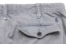 画像4: 00s ポロ ラルフローレン RELAXED FIT USED加工 コットン ショートパンツ ブルーグレー W34★164 ショーツ (4)