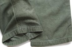 画像8: 60s 米軍 U.S.ARMY コットンサテン ユーティリティ ベイカーパンツ カスタム オリーブグリーン W34 L29 (8)