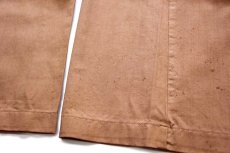 画像9: 70s 米軍 U.S.ARMY ベイカータイプ コットンドリル フードハンドラーパンツ 後染め 薄レンガ M★ミルクパンツ (9)