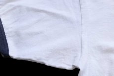 画像6: 00s Championチャンピオン U OF D チョコチン コットン リンガーTシャツ 白×紺 (6)