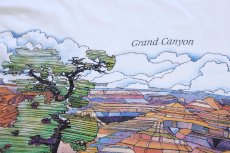 画像5: 90s USA製 Grand Canyon アート 両面プリント コットンTシャツ 白 L★グランドキャニオン国立公園 (5)