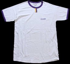 画像2: 90s USA製 WILLIAMS チョコチン コットン リンガーTシャツ 白×紫 XXL★特大 (2)