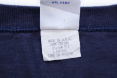 画像6: 90s USA製 MV SPORT COOPERSTOWN N.Y. 刺繍&アップリケ コットンTシャツ 紺 L (6)