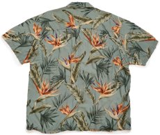 画像2: ハワイ製 PARADISE FOUND 極楽鳥花 オープンカラー レーヨン アロハシャツ L (2)