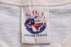画像5: 00s USA製 S.O.S. 地球 ガンジャ アート 協賛 両面プリント オーガニックコットンTシャツ 生成り L (5)