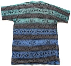 画像3: 90s USA製 YELLOWSTONE ネイティブ柄 グラデーション オールオーバープリント コットンTシャツ L★イエローストーン国立公園 (3)