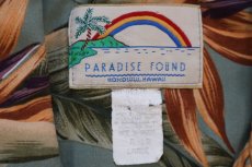 画像5: ハワイ製 PARADISE FOUND 極楽鳥花 オープンカラー レーヨン アロハシャツ L (5)