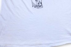 画像5: 80s OLE FOOLS 13 ナンバリング ツートン 切り替え Vネック アスレチックTシャツ 白×黒 (5)