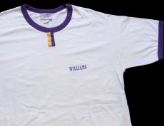 画像1: 90s USA製 WILLIAMS チョコチン コットン リンガーTシャツ 白×紫 XXL★特大 (1)