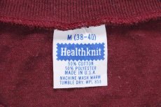 画像5: 80s USA製 Healthknit FSU PAM フェルトプリント Tシャツ バーガンディ M (5)