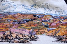 画像7: 90s USA製 Grand Canyon アート 両面プリント コットンTシャツ 白 L★グランドキャニオン国立公園 (7)