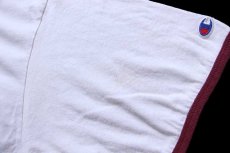 画像5: 90s USA製 Championチャンピオン TAFT チョコチン コットン リンガーTシャツ 白×ワインレッド XL (5)