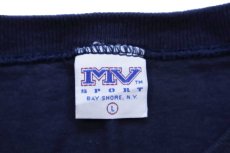 画像5: 90s USA製 MV SPORT COOPERSTOWN N.Y. 刺繍&アップリケ コットンTシャツ 紺 L (5)