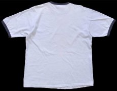 画像3: 00s Championチャンピオン U OF D チョコチン コットン リンガーTシャツ 白×紺 (3)