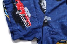画像6: ハワイ製 PARADISE FOUND PONTIAC GTO 総柄 オープンカラー レーヨンシャツ XL★アロハ (6)