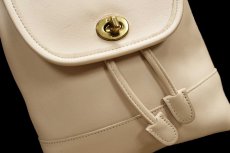 画像6: USA製 COACH オールド コーチ レザー リュックサック アイボリー★9960 (6)