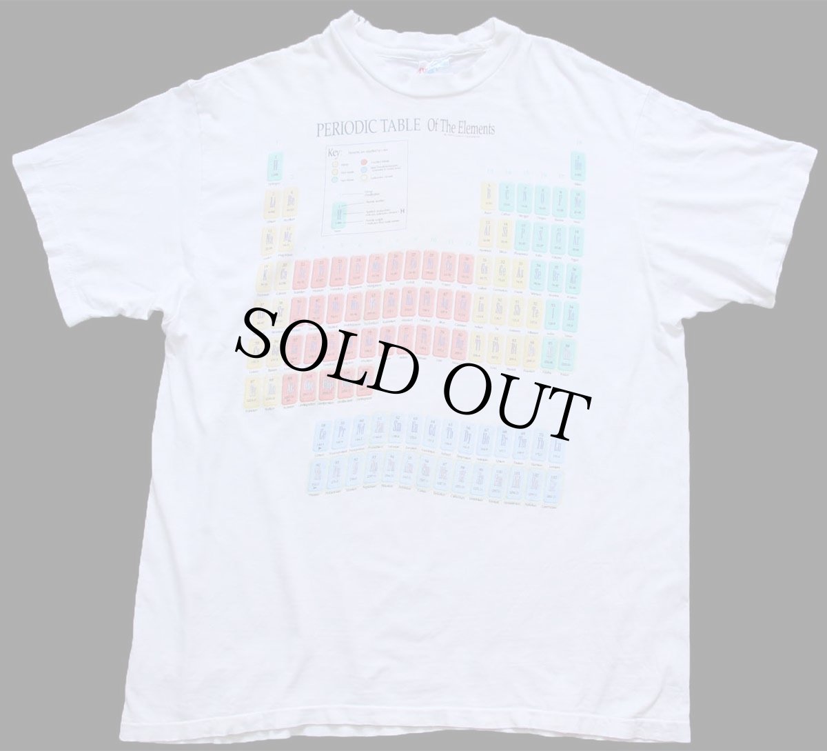 画像2: 90s USA製 Hanes PERIODIC TABLE Of The Elements コットンTシャツ 白 L (2)