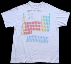 画像2: 90s USA製 Hanes PERIODIC TABLE Of The Elements コットンTシャツ 白 L (2)