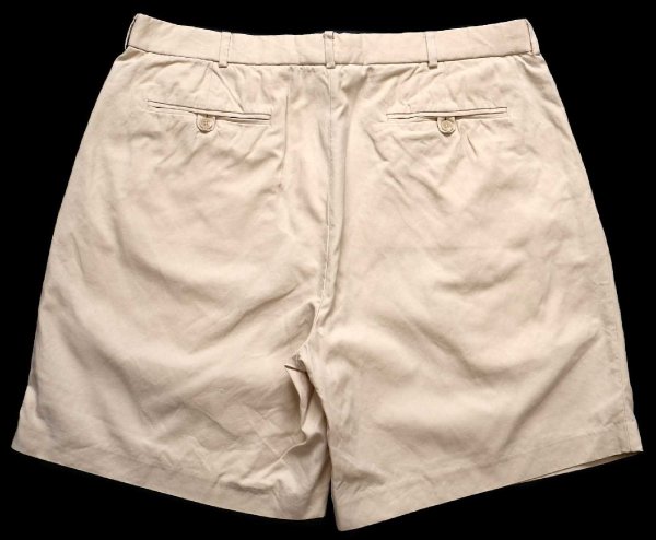 00s ポロ ラルフローレン ツータック シルク×コットン ショートパンツ