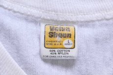 画像4: 80s USA製 Velva Sheen m/s Song of America Royal Caribbean ロゴ Vネック コットン×ナイロン アスレチックTシャツ 白 L (4)
