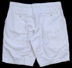 画像2: 00s ポロ ラルフローレン PRESTON FIT リネン×シルク×コットン ショートパンツ ホワイト W36★ショーツ (2)