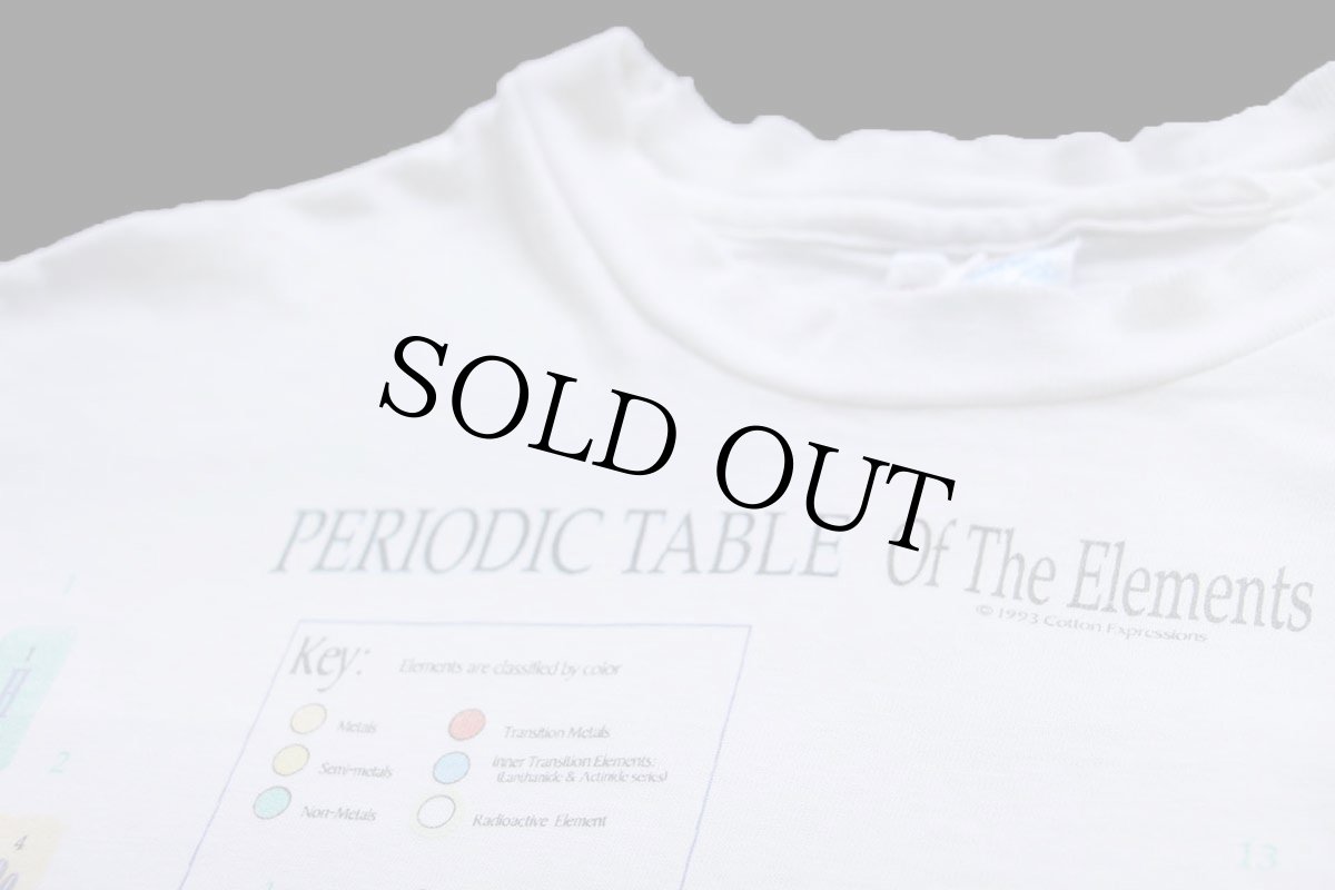 画像5: 90s USA製 Hanes PERIODIC TABLE Of The Elements コットンTシャツ 白 L (5)