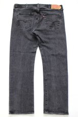 画像3: Levi'sリーバイス 501 ストレッチ 先染め ブラック デニムパンツ W38 L30★SDP4492 (3)