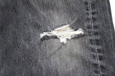 画像7: Levi'sリーバイス 501 ダメージ ブラック 先染め デニムパンツ W38★SDP4494 (7)