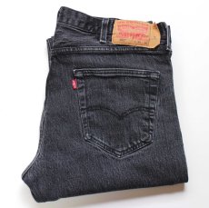 画像1: Levi'sリーバイス 501 ストレッチ 先染め ブラック デニムパンツ W38 L30★SDP4492 (1)