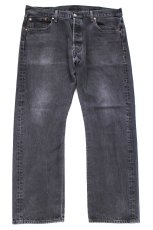 画像2: Levi'sリーバイス 501 ブラック デニムパンツ W38 L30★SDP4493 (2)