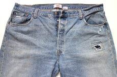 画像4: 00s Levi'sリーバイス 501 USED加工 パッチワーク リペア デニムパンツ W42 L32★SDP4478 (4)