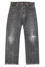 画像2: Levi'sリーバイス 501 ダメージ ブラック 先染め デニムパンツ W38★SDP4494 (2)
