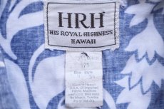画像5: 80s ハワイ製 HRH フラワー柄 三点留めボタンダウン プルオーバー 裏生地 コットン アロハシャツ M (5)