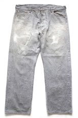 画像2: Levi'sリーバイス 501 ブリーチ 先染め グレー デニムパンツ W44 L32★SDP4498 特大 (2)