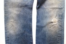 画像7: Levi'sリーバイス 501 ダメージ&汚れ デニムパンツ ヒゲ W38★SDP4526 (7)