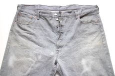 画像4: Levi'sリーバイス 501 ブリーチ 先染め グレー デニムパンツ W44 L32★SDP4498 特大 (4)