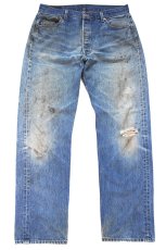 画像2: Levi'sリーバイス 501 ダメージ&汚れ デニムパンツ ヒゲ W38★SDP4519 (2)