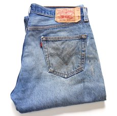 画像1: 00s Levi'sリーバイス 501 ペンキ飛び&ダメージ デニムパンツ ヒゲ W38★SDP4533 (1)